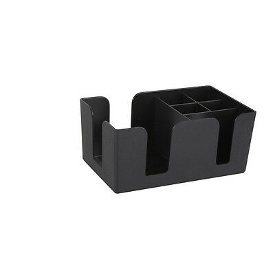 Winco Bc-6, 6-compartment Plastic Bar Caddy, Black